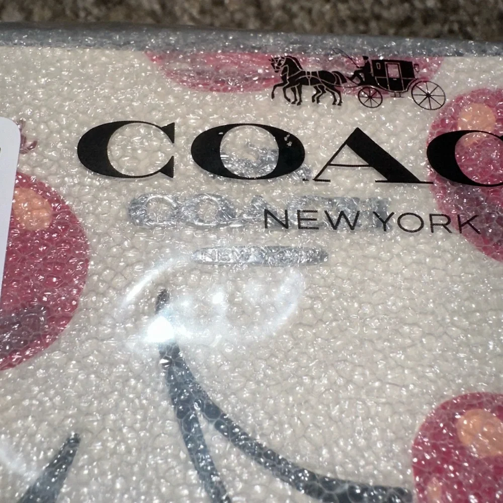 Coach Small Snap Wallet in Cherry Print - Picture 6 of 7